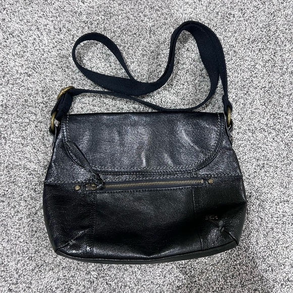 The Sak Genuine Leather Small Magnetic Flap Close Adjustable Strap Crossbody Bag - Picture 1 of 14